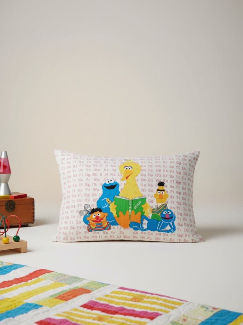 Vintage Sesame Street Alphabet Pillowcase